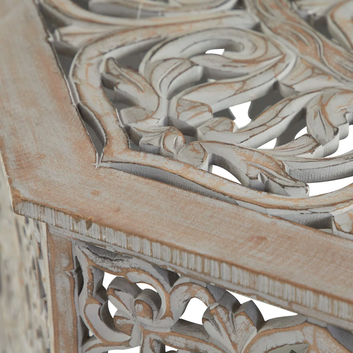 Carved Floral Coffee Table