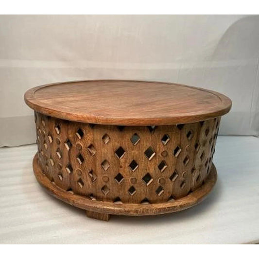 Solid Wood Coffee Table - Dark Brown